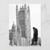 Statue Winston Churchill in London Postkarte (Vorderseite)