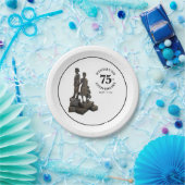 Statue zum 75. Geburtstag von Windrush Pappteller (Party)