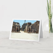 Statuen am Chachette Court, Karnak Temple Karte (Vorderseite)