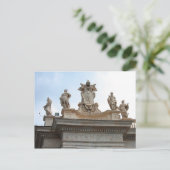 Statuen auf dem Petersplatz im Vatikan Postkarte (Stehend Vorderseite)