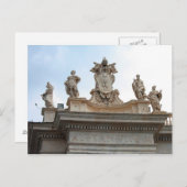 Statuen auf dem Petersplatz im Vatikan Postkarte (Vorne/Hinten)