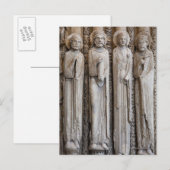 Statuen aus der Fassade von Chartres Postkarte (Vorne/Hinten)