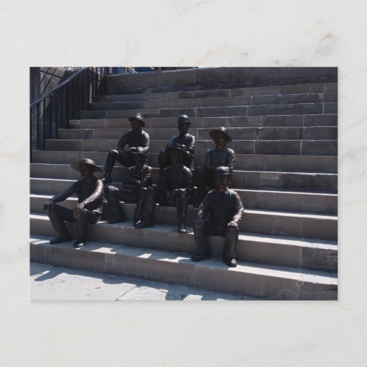 Statuen der Arbeiter des Erie-Kanals Postkarte (Vorderseite)