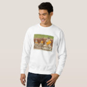 Statuen der Sitting Buddhas | Ayutthaya, Thailand Sweatshirt (Vorne ganz)