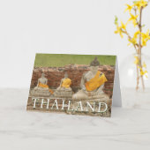 Statuen der Sitting Buddhas | Happy Birthday Karte (Gelbe Blume)