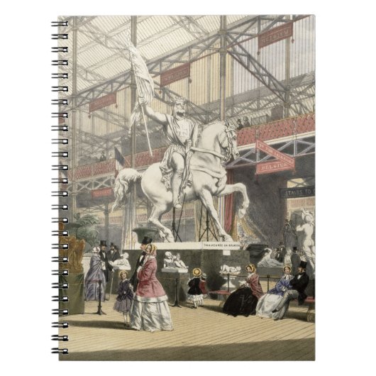 Statuen im Belgien-Abschnitt des großen Exhibi Notizblock (Vorderseite)