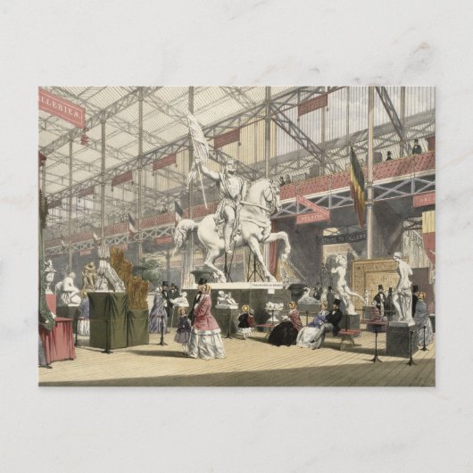 Statuen im Belgien-Abschnitt des großen Exhibi Postkarte (Vorderseite)
