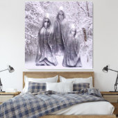 Statuen im Winter Leinwanddruck (Insitu (Schlafzimmer))