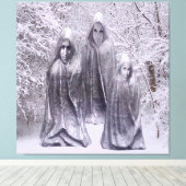 Statuen im Winter Leinwanddruck (Insitu (Holzboden))