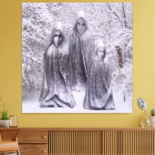 Statuen im Winter Leinwanddruck (Insitu (Wohnzimmer))