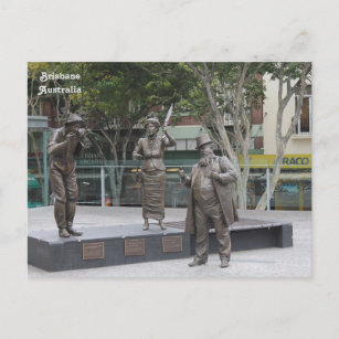 Statuen in Brisbane, Australien Postkarte