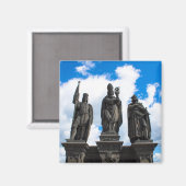 Statuen in der Karlsbrücke Magnet (Vorderseite/Rückseite)