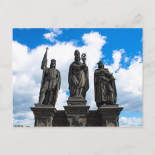 Statuen in der Karlsbrücke Postkarte