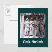 Statuen von Cork, Irland Postkarte (Vorne/Hinten)