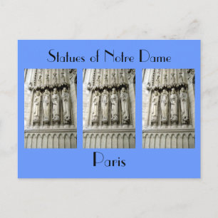Statuen von Notre Dame Postkarte