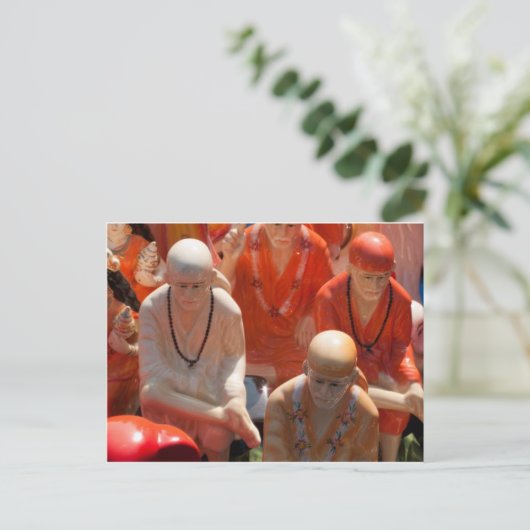 Statuen von Sai Baba Postkarte (Stehend Vorderseite)