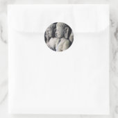 Statuen von Stone Buddha Runder Aufkleber (Tasche)