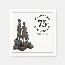Statuenpapier zum 75. Geburtstag von Windrush Serviette