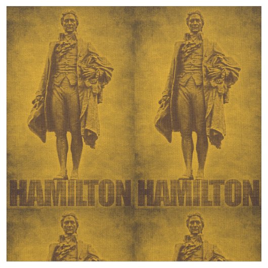 Statuesque Alexander Hamilton Design Stoff (Nahaufnahme)