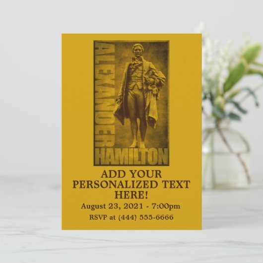 Statuesque Alexander Hamilton Einladung (Stehend Vorderseite)