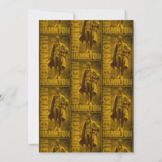 Statuesque Alexander Hamilton Einladung (Rückseite)