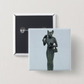 Statuette der Göttin Bastet Button (Vorne & Hinten)
