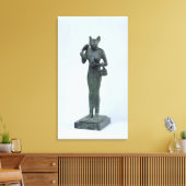 Statuette der Göttin Bastet Leinwanddruck (Insitu (Wohnzimmer))