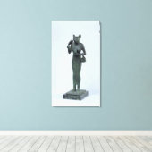 Statuette der Göttin Bastet Leinwanddruck (Insitu (Holzboden))