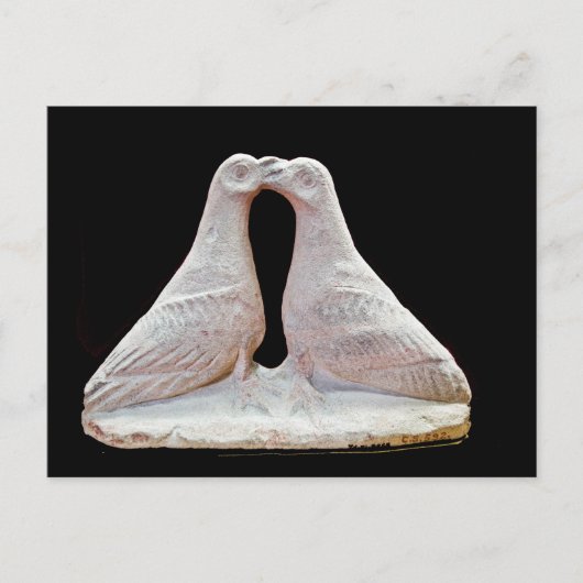 Statuette der Kissingtauben im Zyprischen Museum Postkarte (Vorderseite)