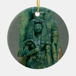 Statuette der Königin Tiye, Ehefrau von Amenophis Keramikornament