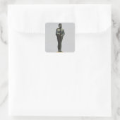 Statuette des Gottes Ptah Quadratischer Aufkleber (Tasche)