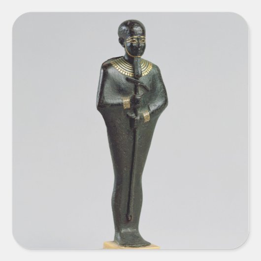 Statuette des Gottes Ptah Quadratischer Aufkleber (Vorderseite)