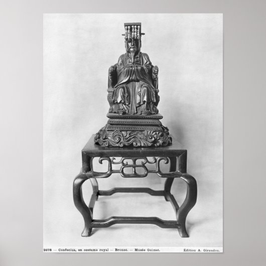 Statuette des Konfuzius als Mandarin, Qing Poster (Vorne)