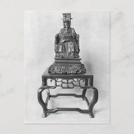 Statuette des Konfuzius als Mandarin, Qing Postkarte (Vorderseite)