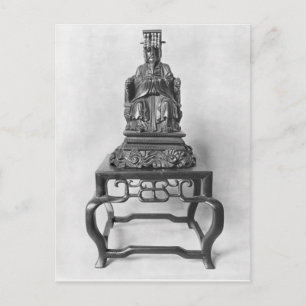 Statuette des Konfuzius als Mandarin, Qing Postkarte