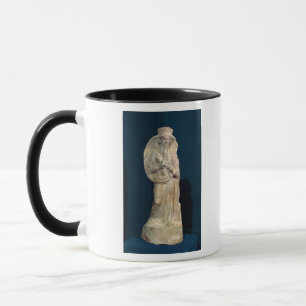 Statuette einer Frau, die eine doppelte Flöte Tasse