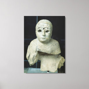 Statuette einer Frau mit Schal, Akkadian Zeitraum Leinwanddruck