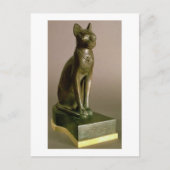Statuette einer Katze, die die Göttin Bastet darst Postkarte (Vorderseite)