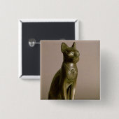 Statuette einer Katze, welche die Göttin Bastet Button (Vorne & Hinten)