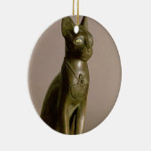 Statuette einer Katze, welche die Göttin Bastet Keramikornament (Rechts)