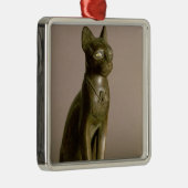 Statuette einer Katze, welche die Göttin Bastet Ornament Aus Metall (Rechts)