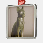 Statuette einer Katze, welche die Göttin Bastet Ornament Aus Metall (Links)