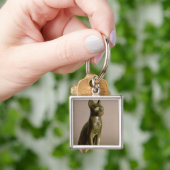 Statuette einer Katze, welche die Göttin Bastet Schlüsselanhänger (Hand)