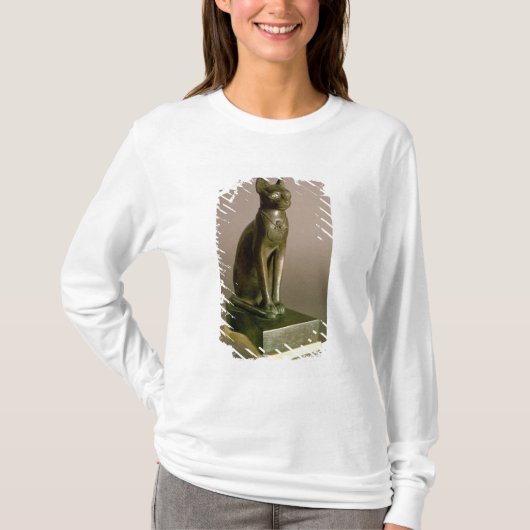 Statuette einer Katze, welche die Göttin Bastet T-Shirt (Vorderseite)