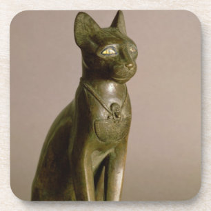 Statuette einer Katze, welche die Göttin Bastet Untersetzer