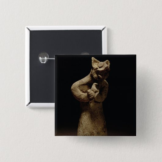 Statuette eines Löwe-Köpfigen Dämons, Button (Vorne & Hinten)