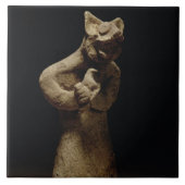 Statuette eines Löwe-Köpfigen Dämons, Fliese (Vorderseite)