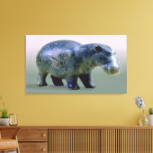 Statuette eines Nilpferds Leinwanddruck (Insitu (Wohnzimmer))