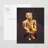 Statuette eines Sitzenden, Quimbaya Postkarte (Vorne/Hinten)