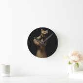 Statuette of a Lion-Headed Demon, Mesopotamia, c.5 Runde Wanduhr (Zuhause)